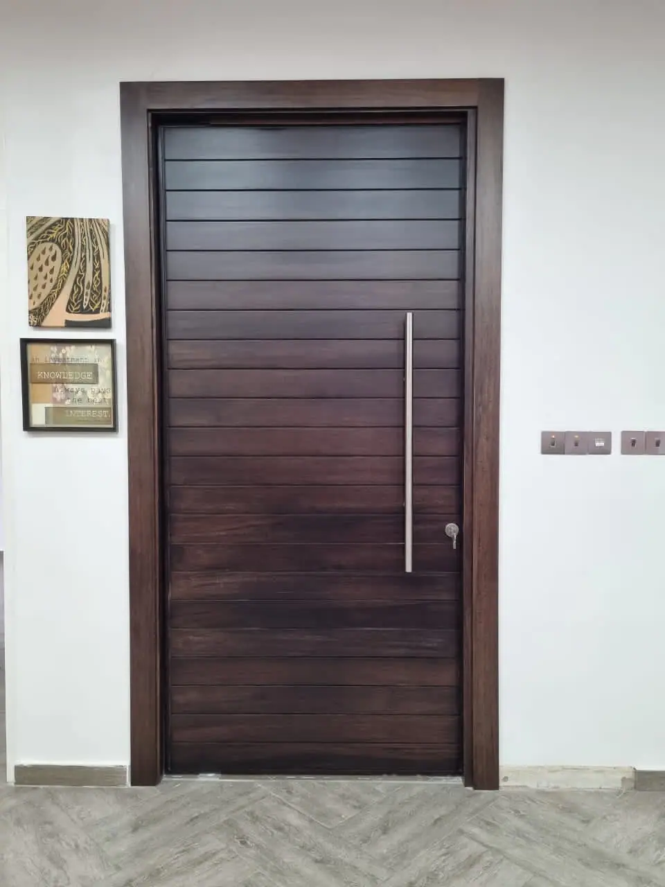 Pivot door made by Nova Doors in Accra, Ghana (photo 8 of 31)