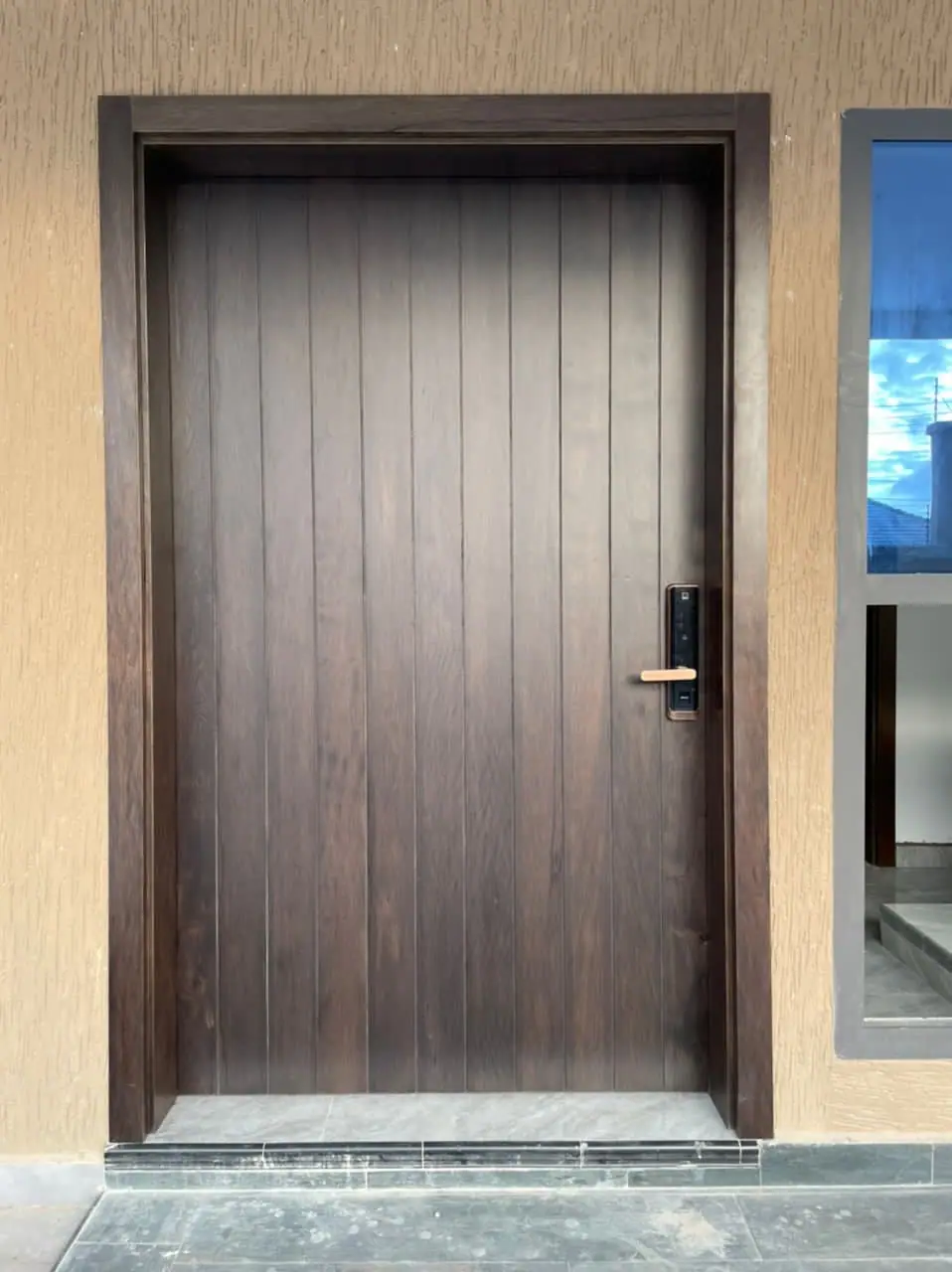 Solid wood door made by Nova Doors in Accra, Ghana (photo 10 of 13)